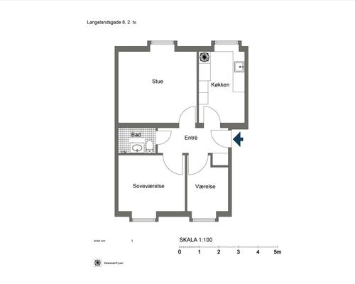3 værelses lejlighed i Odense C