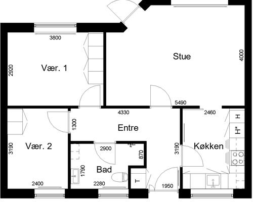 3 værelses lejlighed i Viborg