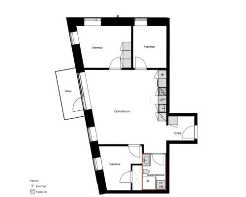 Lækker 4-værelses hjørnelejlighed med vestvendt altan