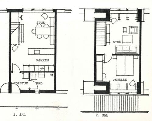 Unik lejlighed i 2 plan med kig til Odense å – 87 Kvm