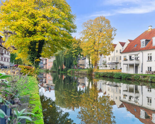 Unik lejlighed i 2 plan med kig til Odense å – 87 Kvm