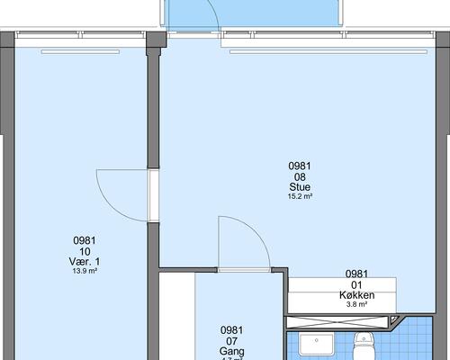 2 værelses lejlighed i Frederikshavn