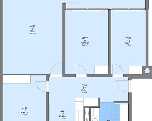 4 værelses lejlighed i Frederikshavn