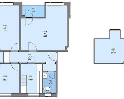 4 værelses lejlighed i Esbjerg