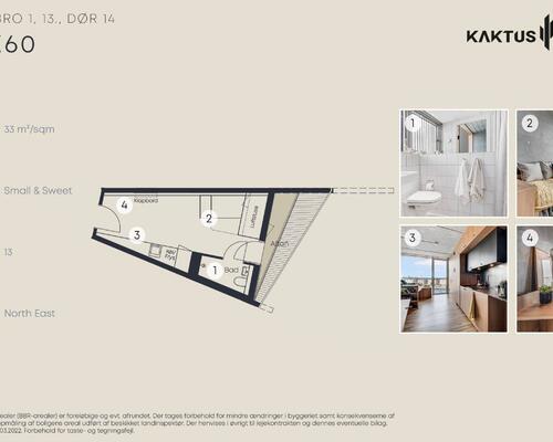 1 værelses lejlighed i København V