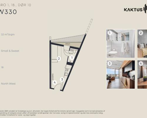 1 værelses lejlighed i København V