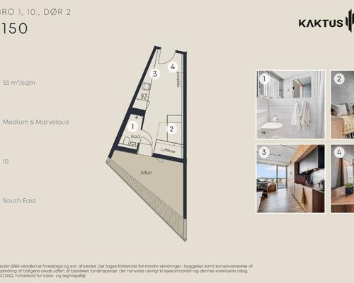 1 værelses lejlighed i København V