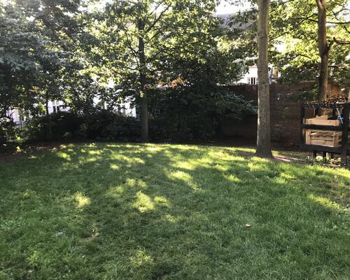 Lys 3 værelses lejlighed med fælles grøn have og husdyr tilladt