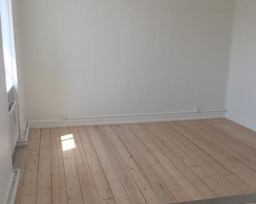 Lys 3 værelses lejlighed med fælles grøn have og husdyr tilladt