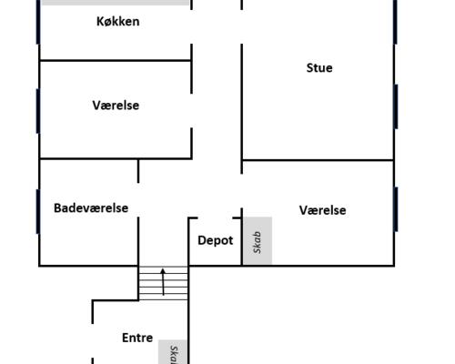 Lys 3 værelses lejlighed med fælles grøn have og husdyr tilladt