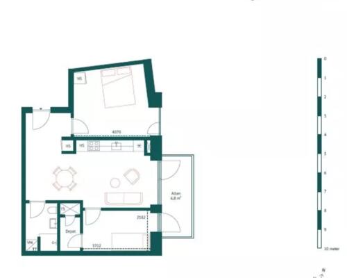 ATTRAKTIV DELEVENLIG LEJLIGHED MIDT I AARHUS C