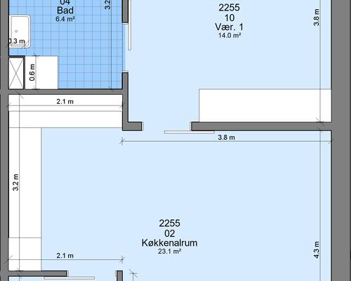 2 værelses lejlighed i Randers