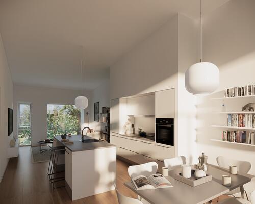 Indbydende lejlighed med lys og rolig beliggenhed i Svenstrup