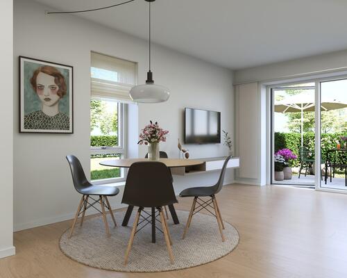 Dejligt 4-værelses rækkehus i 2-plan. Værelserne er placeret på 1. sal. Obs. alle billeder, plantegninger og visualiseringer er vejledende.