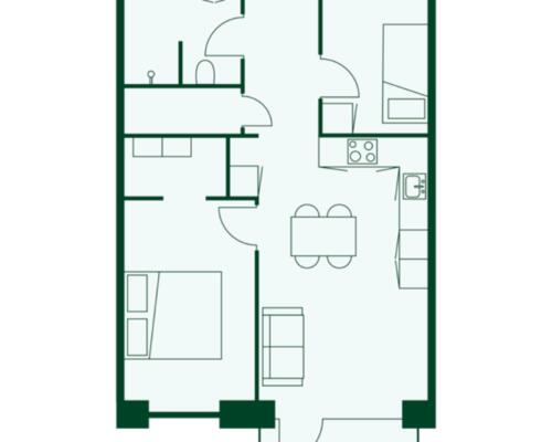 Flot nyopført 3-værelses lejlighed beliggende i Esbjerg.