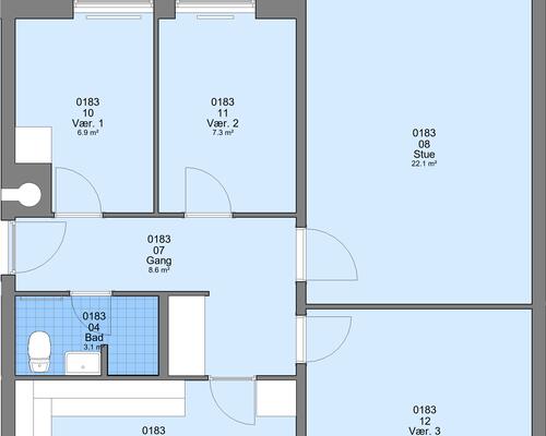 4 værelses lejlighed i Viborg