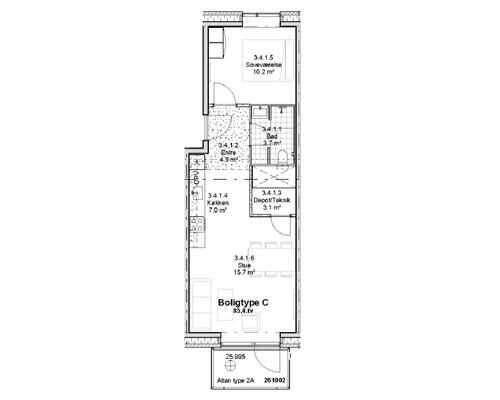 Flot 2-værelses lejlighed i Gartnerbyen!