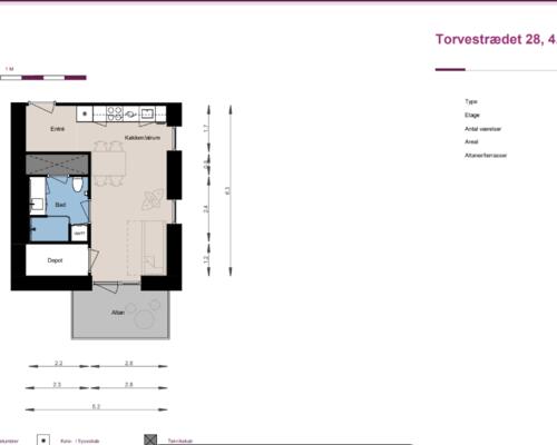 1 værelses lejlighed i Skovlunde