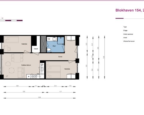 3 værelses lejlighed i Skovlunde