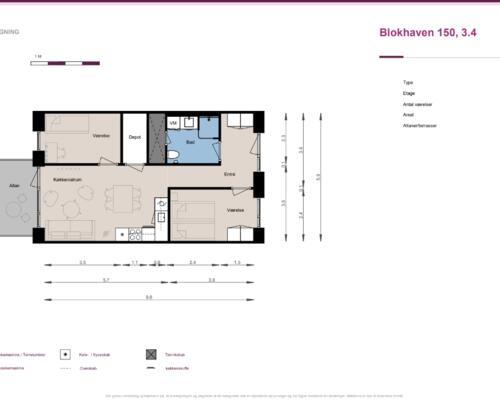 3 værelses lejlighed i Skovlunde