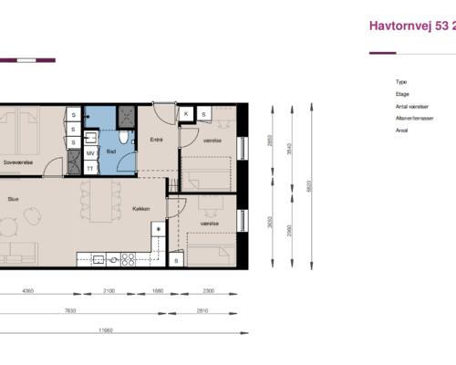 4 værelses lejlighed i Hedehusene