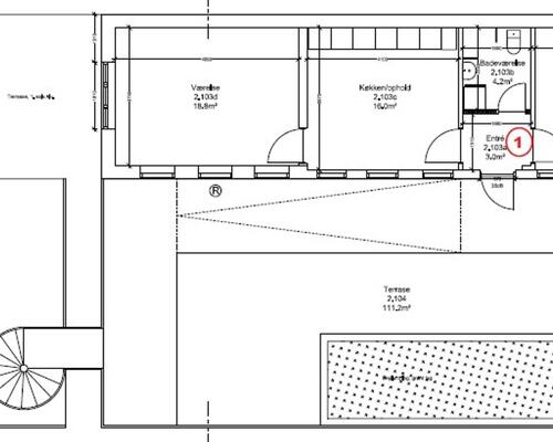 3 værelses lejlighed i Århus C
