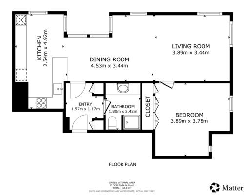 1 værelses lejlighed i København Ø