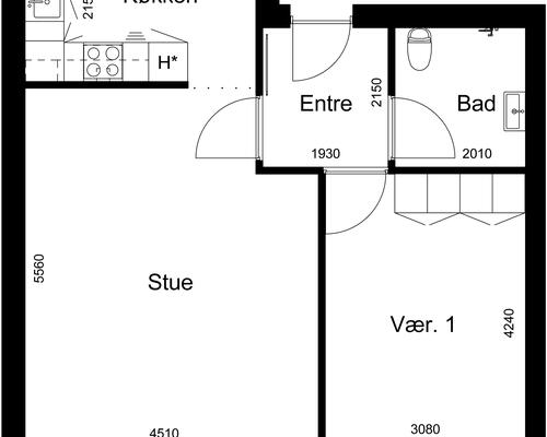 2 værelses hus i Vildbjerg