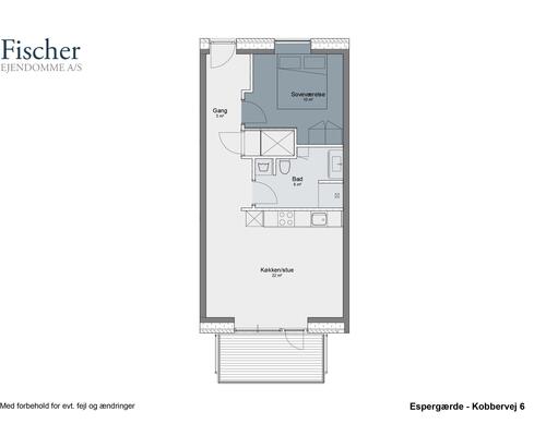 2 værelses lejlighed i Espergærde