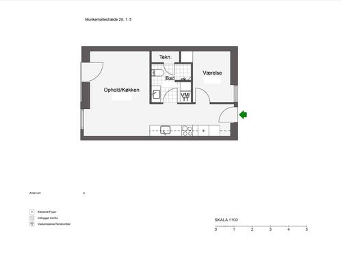 2 værelses lejlighed i Odense C