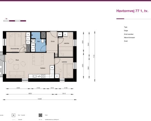 4 værelses lejlighed i Hedehusene