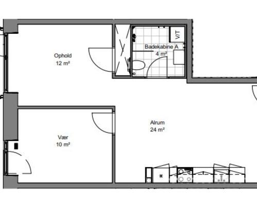 2 værelses lejlighed i Århus N