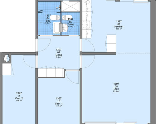 5 værelses lejlighed i Esbjerg Ø