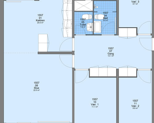 4 værelses lejlighed i Esbjerg Ø