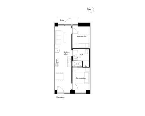 3 værelses lejlighed i København S