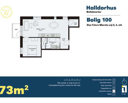 2 værelses lejlighed i København S