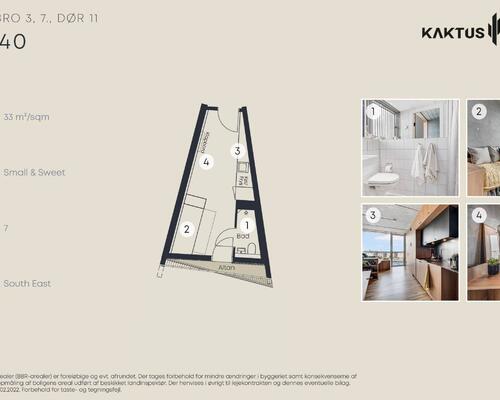 1 værelses lejlighed i København V