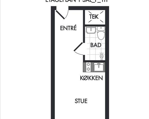 1 værelses lejlighed i Frederiksberg