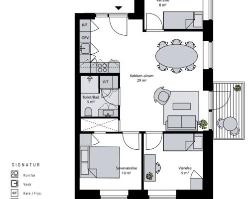 4 værelses lejlighed i Risskov