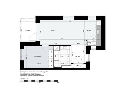 2 værelses lejlighed i Slagelse