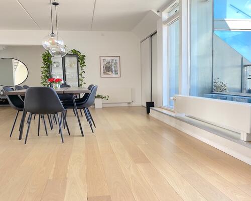 Skøn lys penthouse i to plan