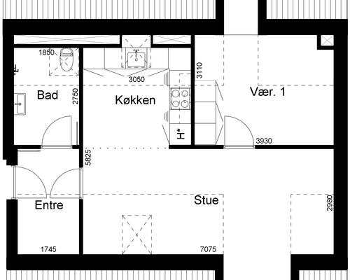 2 værelses lejlighed i Ikast