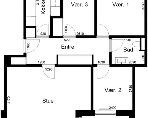 4 værelses lejlighed i Skive