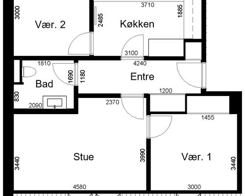 3 værelses lejlighed i Skive