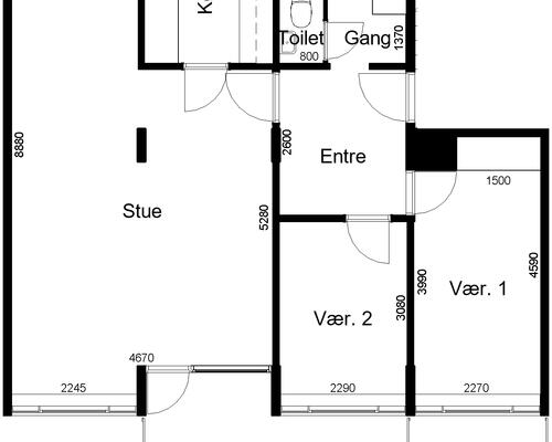 3 værelses lejlighed i Skive