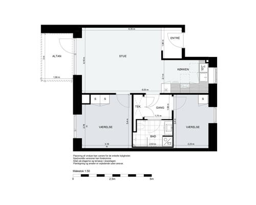 3 værelses lejlighed i Slagelse