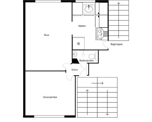 Nyrenoveret 2 vær. lejlighed i Randers