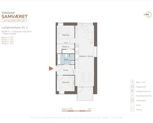 3 værelses lejlighed i Albertslund