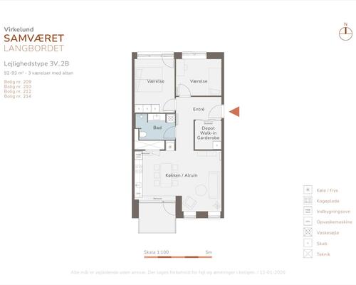 3 værelses lejlighed i Albertslund