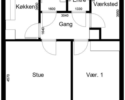 2 værelses hus i Spøttrup